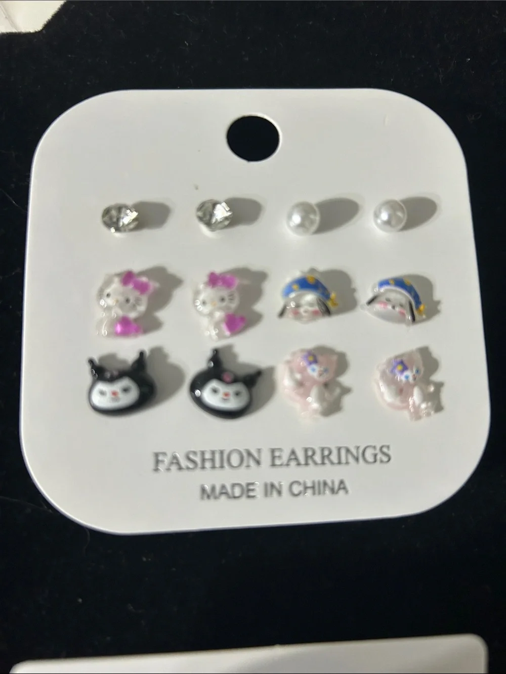 Bundle Fashion Jewelry Kids Character Earring Set — Pink & Lavender